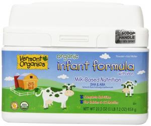 Vermont Organics Milk-Based Organic Infant Formula with Iron, 23.2 oz.  (Pack of 4)