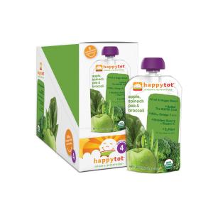 Happy Tot Organic Toddler Food, Apple Spinach Pea & Broccoli, 4.22 oz (Pack of 16)