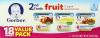 Gerber 2nd Foods Assorted Fruit Apple, Banana, Apple Strawberry banana 18-count, 3.5oz Ounce Tubs