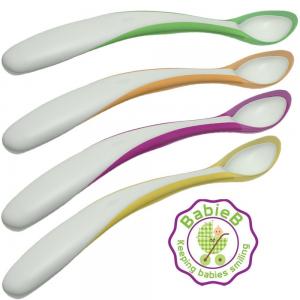 BabieB - BEST Baby Feeding Spoons BPA Free Non-Stick-Soft Tip-Eco Friendly-High Quality-Ergonomic Design-Color Changing-Heat Sensitive-Curved-Gift Set-Lifetime Guarantee