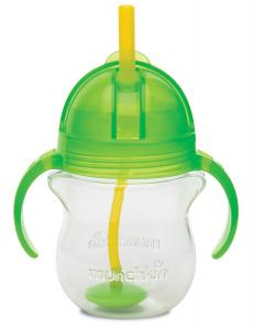 Munchkin Click Lock Weighted Flexi Straw Trainer Cup, Green, 7 Ounce