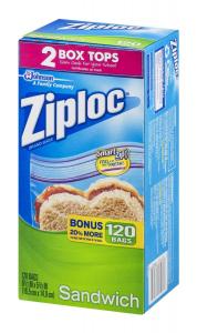 Ziploc Sandwich Bags, Bonus Pack 120 Count