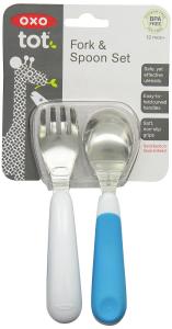OXO Tot Training Fork & Spoon Set- Aqua