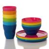 18pc Ellie Kids Break-resistant Plastic Tumblers, Bowls & Plates in 6 Colors