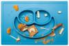 ezpz Happy Mat (Blue) - One-piece silicone placemat + plate
