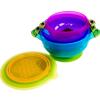 Spill Proof and Stay Put Suction Baby Bowl Set of 3 Sizes and Colors with Lids Which are Perfect for Both Babies and Toddlers and Are Stackable and Easy to Store, BPA Free and FDA Approved