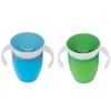Munchkin Miracle 360 Trainer Cup, Green/Blue, 7 Ounce, 2 Count