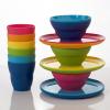 18pc Ellie Kids Break-resistant Plastic Tumblers, Bowls & Plates in 6 Colors