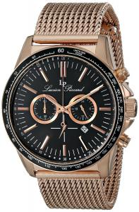 Lucien Piccard Men's LP-10056-RG-11 "Fidelity" Stainless Steel Watch with Rose Gold-Tone Mesh Band