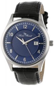 Lucien Piccard Men's 11581-03 Weisshorn Dark Blue Textured Dial Black Leather Strap Watch