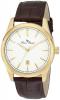 Lucien Piccard Men's 11568-YG-02 Eiger 18k Gold Ion-Plated Watch with Brown Leather Band