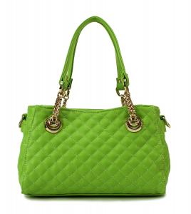 Scarleton Quilted Patent Satchel H1049