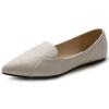 Ollio Women's Shoe Ballet Pointed Toe Faux leather Collared Flat