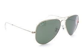 RAY BAN AVIATOR POLARIZED SUNGLASSES GOLD/Crystal Green LENS RB3025 001/58 58MM