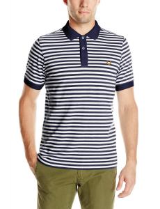 Fred Perry Men's Fine Stripe Pique and Jersey Polo Shirt