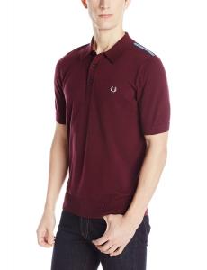 Fred Perry Men's Shoulder Tape Knitted Polo Shirt
