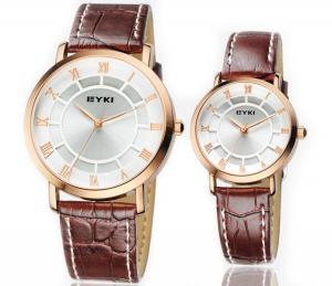 Couple Leather Wrist Watches with Big Large Dial Face