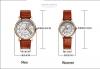 R-timer Ultrathin Leather Romantic Black Pair Wrist Watches for Couple Men Women(set of 2)