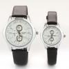 LNTGO Relojes Fashion Designer Brands 2014 New Watch Couple Lovers Leather Strap Waterproof Watch Men Women Free Shipping Montre Femme