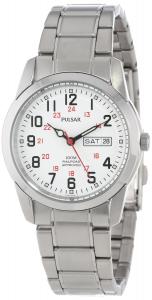 Pulsar Men's Silver Watch With White Dial