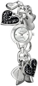 XOXO Women's XO7030 Silver Dial Silver-tone Heart Charms Watch