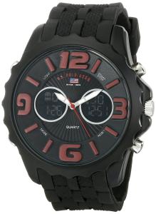 U.S. Polo Assn. Sport Men's US9117  Black Silicone Analog Digital Watch