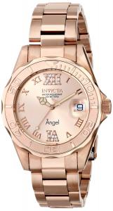 Invicta Women's 14398 Angel Analog Swiss-Quartz Rose Gold Watch
