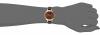 Nine West Women's NW/1319RGGY Round Rose Gold-Tone Brown Strap Watch