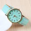 2 Colors New Arrival Leather Geneva Women Dress Watches(Mint Green)