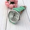U-beauty Unisex Men Women Lady Girls i'm already late Leather Strap Watches Quartz Wristwatch (Mint Green)