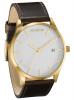 MVMT Watches Gold Case with Brown Leather Strap Men's Watch