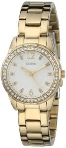 GUESS Women's U0445L2 Feminine Gold-Tone Stainless Steel Watch