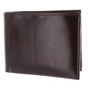 Ví nam Viosi® Mens Genuine Kingston Leather Bi-fold Center Flip ID Wallet