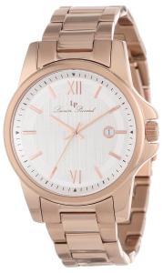 Lucien Piccard Men's 10048-RG-22S Breithorn Silver Textured Dial Rose Gold Ion-Plated Stainless Steel Watch