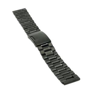 Ritche 22mm Stainless Steel Bracelet Watch Band Strap Straight End Solid Links Color Black