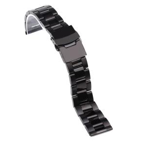 Osgar Stainless Steel Bracelet Watch Band Strap Straight End Solid Links Fold-over Clasp