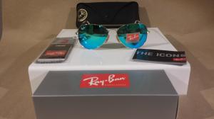Ray-Ban RB3025 112/19 Aviator gold frame Crystal Green Mirror Lens large