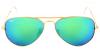 RAY-BAN SUNGLASSES RB3025 112/19 GOLD FRAME/GREEN MIRROR LENS 58mm MADE IN ITALY