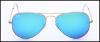 Original Ray Ban Aviator Sunglasses RB3025 112-17 Matte Gold Frame Blue Mirror Lenses (58mm)