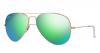 RAY-BAN SUNGLASSES RB3025 112/19 GOLD FRAME/GREEN MIRROR LENS 58mm MADE IN ITALY