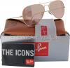 Ray-Ban RB3025 Aviator Sunglasses Gold/Crystal Pink/Brown Mirror (001/3E) RB 3025 55mm