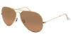 Ray-Ban RB3025 Aviator Sunglasses Gold/Crystal Pink/Brown Mirror (001/3E) RB 3025 55mm