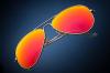 RAY BAN AVIATOR LUXOTTICA RED /ORANGE MIRROR GOLD FRAME RB3025//112-69 MADE IN ITALY