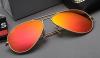 RAY BAN AVIATOR LUXOTTICA RED /ORANGE MIRROR GOLD FRAME RB3025//112-69 MADE IN ITALY