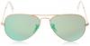Ray-Ban Unisex Adult Classic Aviator Sunglasses in Matte Gold Green Mirror RB3025 112/19 55