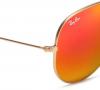 RAY BAN AVIATOR LUXOTTICA RED /ORANGE MIRROR GOLD FRAME RB3025//112-69 MADE IN ITALY