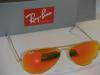 Ray Ban 3025 Aviator RB 3025 112/69 58mm Matte Gold Frame w/ Brown Mirror Orange