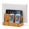 The Original G.U.S. 100% Bamboo Wood Multi-device Charging Station and Dock - Charges all your devices in one place. Compatible with Apple iPhone, iPads, Samsung Galaxy, MacBook, Smartphones & Tablets