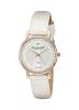 Stuhrling Original Women's 734L.04 "Classic Ascot Castorra" 16K Rose Gold Diamond-Accented Watch with Leather Band