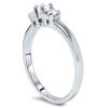 1/4ct 3 Stone Diamond Engagement Anniversary Ring 14K White Gold Round Brilliant